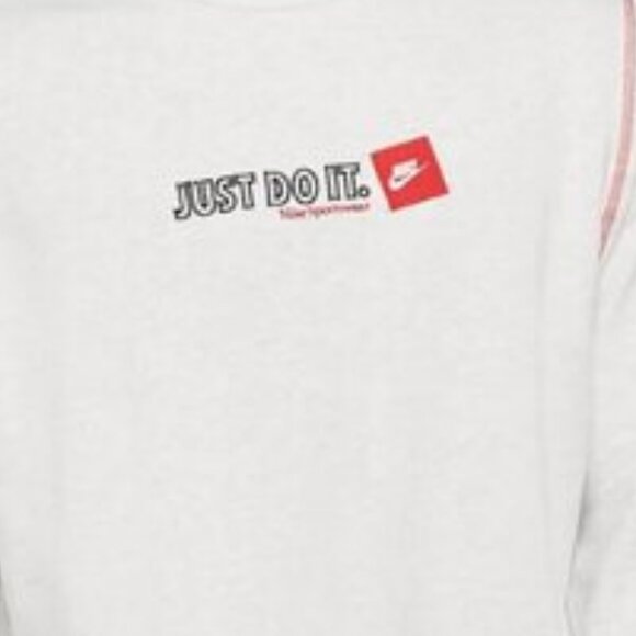 Nike Just Do It French Terry Pullover Sweatshirt Men's Birch Heather 2X XX 2XL - Picture 2 of 2
